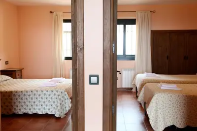 Cama o camas de una habitación en Las Casas de Agapito