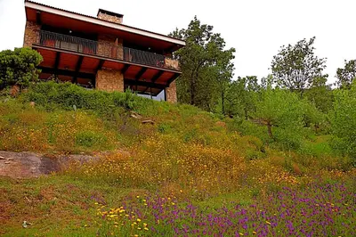 Jardín al aire libre en Las Casas de Agapito