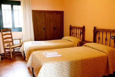 Cama o camas de una habitación en Las Casas de Agapito