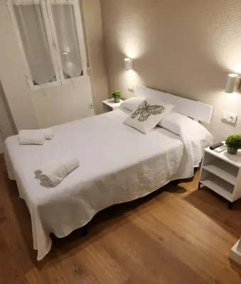 Cama o camas de una habitación en Hostal CASA FRAN