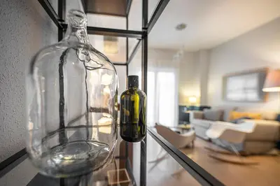 Cama o camas de una habitación en Apartamento Tíbula Sur Parking
