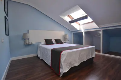 Cama o camas de una habitación en Hostería El Bodegón De Gredos