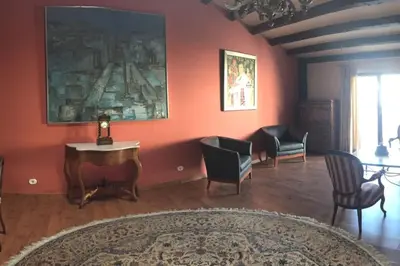 Zona de estar de Casa rural con piscina privada