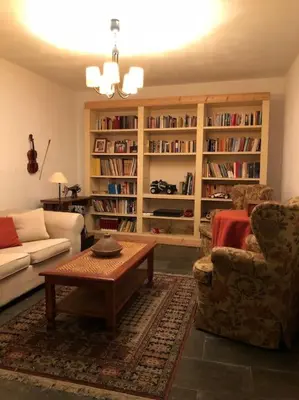 Zona de estar de Casa rural con piscina privada