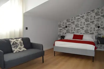 Cama o camas de una habitación en Casa Rural Casamanín