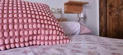 Cama o camas de una habitación en El Descanso de Las Hurdes