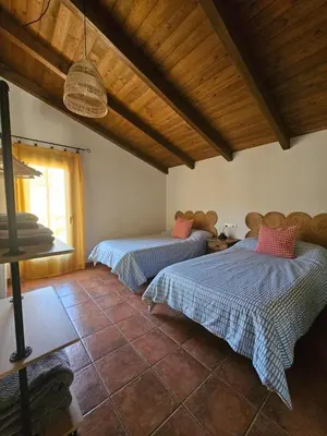 Cama o camas de una habitación en El Descanso de Las Hurdes