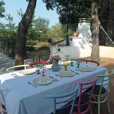 Jardín al aire libre en Casa Rural Viñas Perdidas