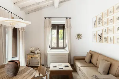 Zona de estar de Apartamentos turísticos EL PATIO DEL NOGAL