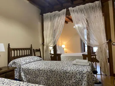 Cama o camas de una habitación en Hotel rural Rinconada de las Arribes
