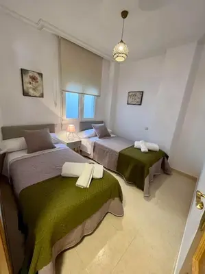 Cama o camas de una habitación en Piso centro Arenas: Mira Gredos