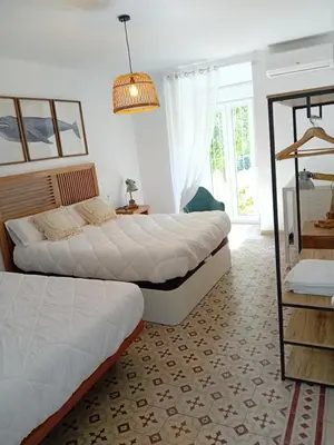 Cama o camas de una habitación en Apartamento Plaza San Francisco