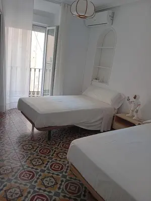Cama o camas de una habitación en Apartamento Plaza San Francisco