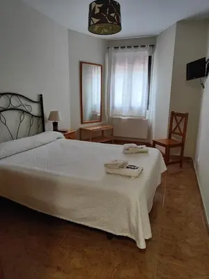 Cama o camas de una habitación en Hotel la Hoja***