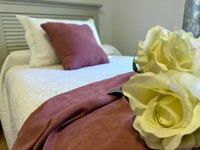 Cama o camas de una habitación en Casa Rural Las Camelias