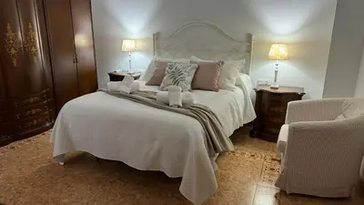 Cama o camas de una habitación en Casa Rural Las Camelias