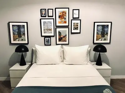 Cama o camas de una habitación en Apartamentos Élite - Art Collection - Vincent