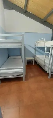 Cama o camas de una habitación en Albergue Villa de Salvatierra