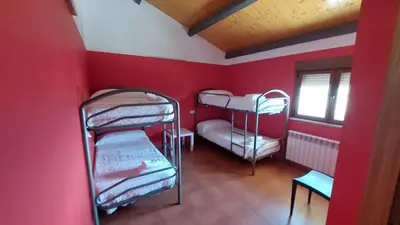 Cama o camas de una habitación en Albergue Villa de Salvatierra