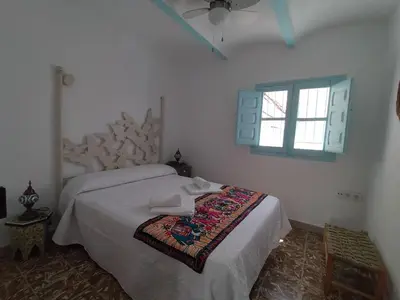 Cama o camas de una habitación en La casa de tío Vidal