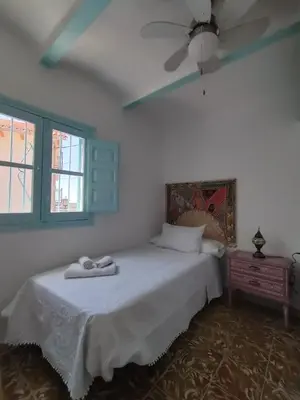 Cama o camas de una habitación en La casa de tío Vidal