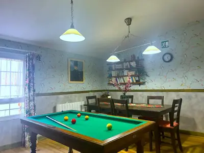 Mesa de billar en Casa Rural de La Vega