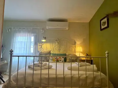 Cama o camas de una habitación en Casa Rural de La Vega