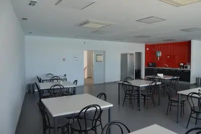 Un restaurante o sitio para comer en Hostel Divino Morales