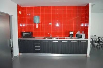 Una cocina o zona de cocina en Hostel Divino Morales