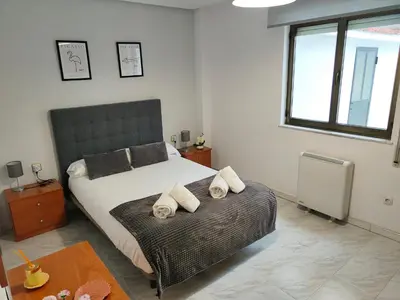 Cama o camas de una habitación en Exclusiva vivienda en el centro de Salamanca