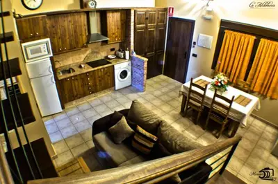 Una cocina o zona de cocina en Apartamentos Rurales El Calama