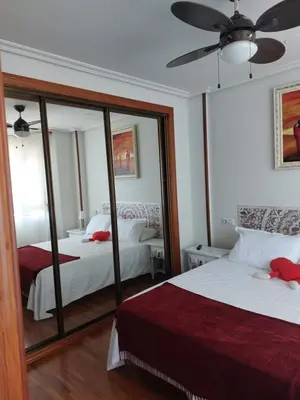 Cama o camas de una habitación en Chalet urbano en Salamanca