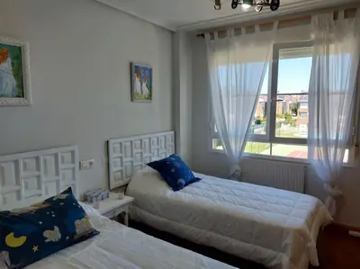 Cama o camas de una habitación en Chalet urbano en Salamanca