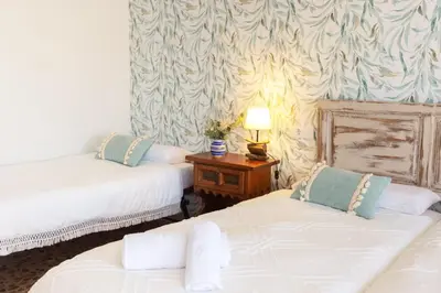 Cama o camas de una habitación en Casa Rural Teralba 2