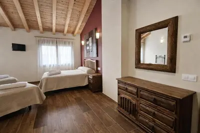 Cama o camas de una habitación en Casa Rural La Nava