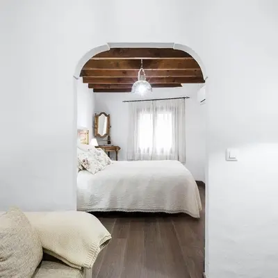 Cama o camas de una habitación en La casa de mis suegros