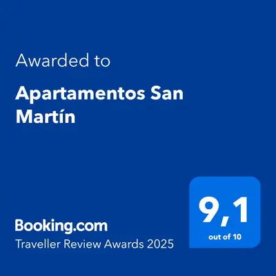 Certificado, premio, señal o documento que está expuesto en Apartamentos San Martín