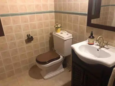 Un baño de CASA RURAL EN BOSQUE DE PALMERAS