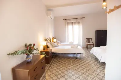 Cama o camas de una habitación en Teralba 1 Casa Rural