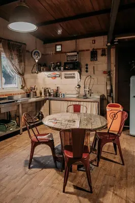 Una cocina o zona de cocina en LARCADE Loft Industrial-Jacuzzi