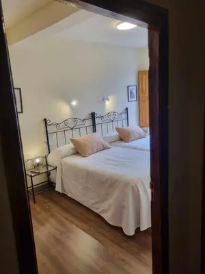 Cama o camas de una habitación en Los Cuatro Caños