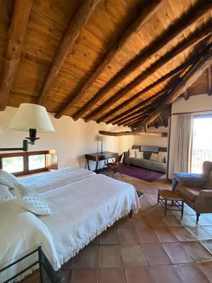 Cama o camas de una habitación en Casa Jardín Sierra de Gata