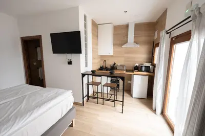 Una cocina o zona de cocina en Apartamentos GEMINA