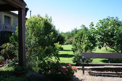 Jardín al aire libre en Casa Rural Luna
