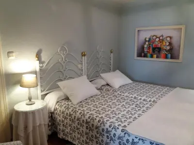 Cama o camas de una habitación en Casa Rural Luna