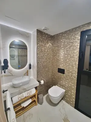 Un baño de Hotel Suites Moma Centro