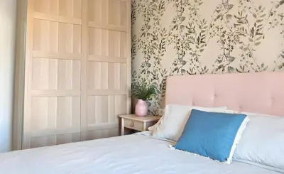 Cama o camas de una habitación en Alojamientos Rurales Las Candelas