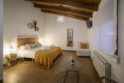 Cama o camas de una habitación en Casa Rural: La Tarara