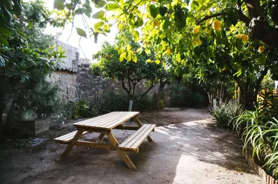 Jardín al aire libre en La Perla de Montánchez