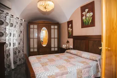 Cama o camas de una habitación en La Perla de Montánchez